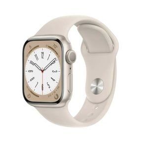 Apple Watch - Series 8 GPS - Starlight Aluminum Case - 41mm - Band Size S/M